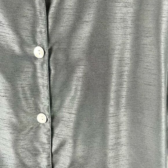 Caroline Rose Button Down 3/4 Sleeve Tunic Blouse - Picture 4 of 12